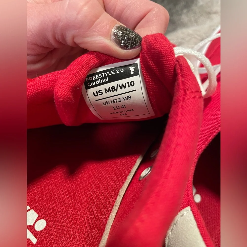 Splay Barefoot Canvas "Cardinal Red" Freestyle 2.0 Mens 8 / Womens 10 Worn Once! - Picture 8 of 9